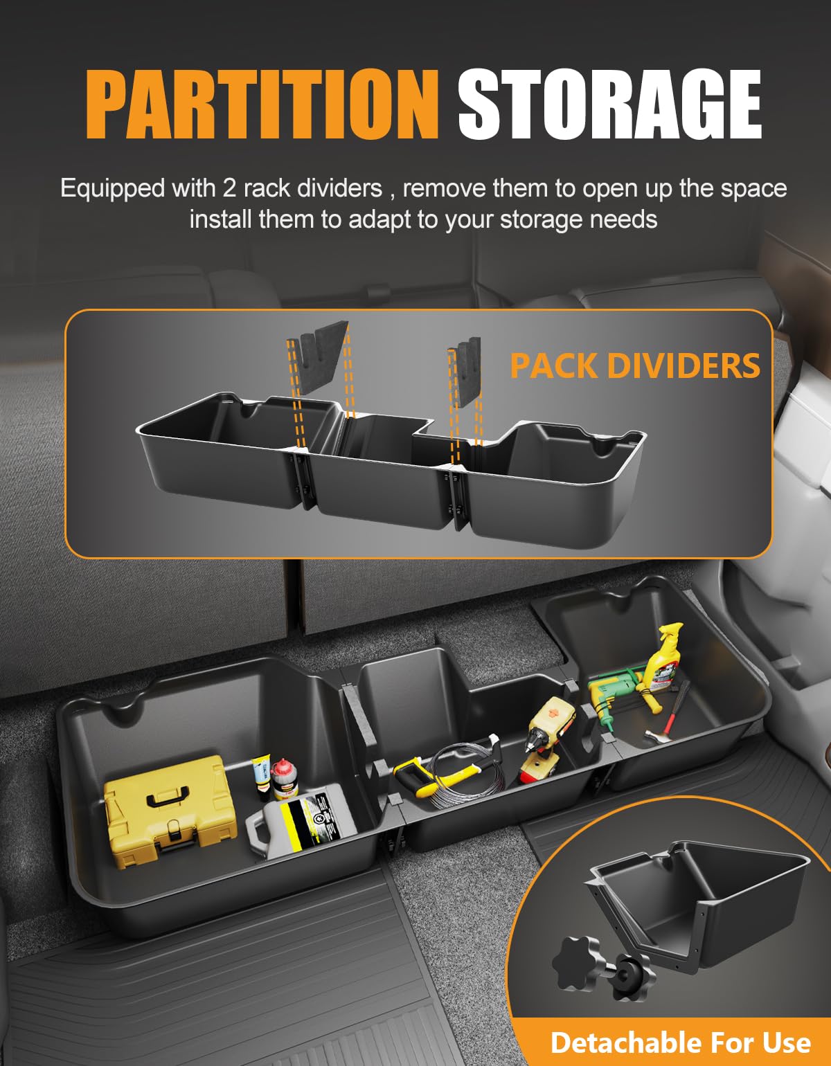KINGGERI removable baffle detail showing flexible configuration advantage