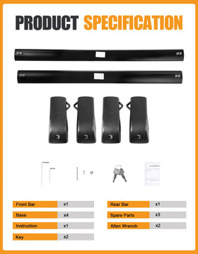 KINGGERI cross bars with luggage showing 300 lb capacity benefit