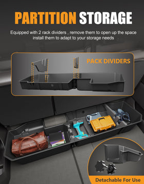 KINGGERI hidden storage under rear seat keeping valuables out of sight benefit