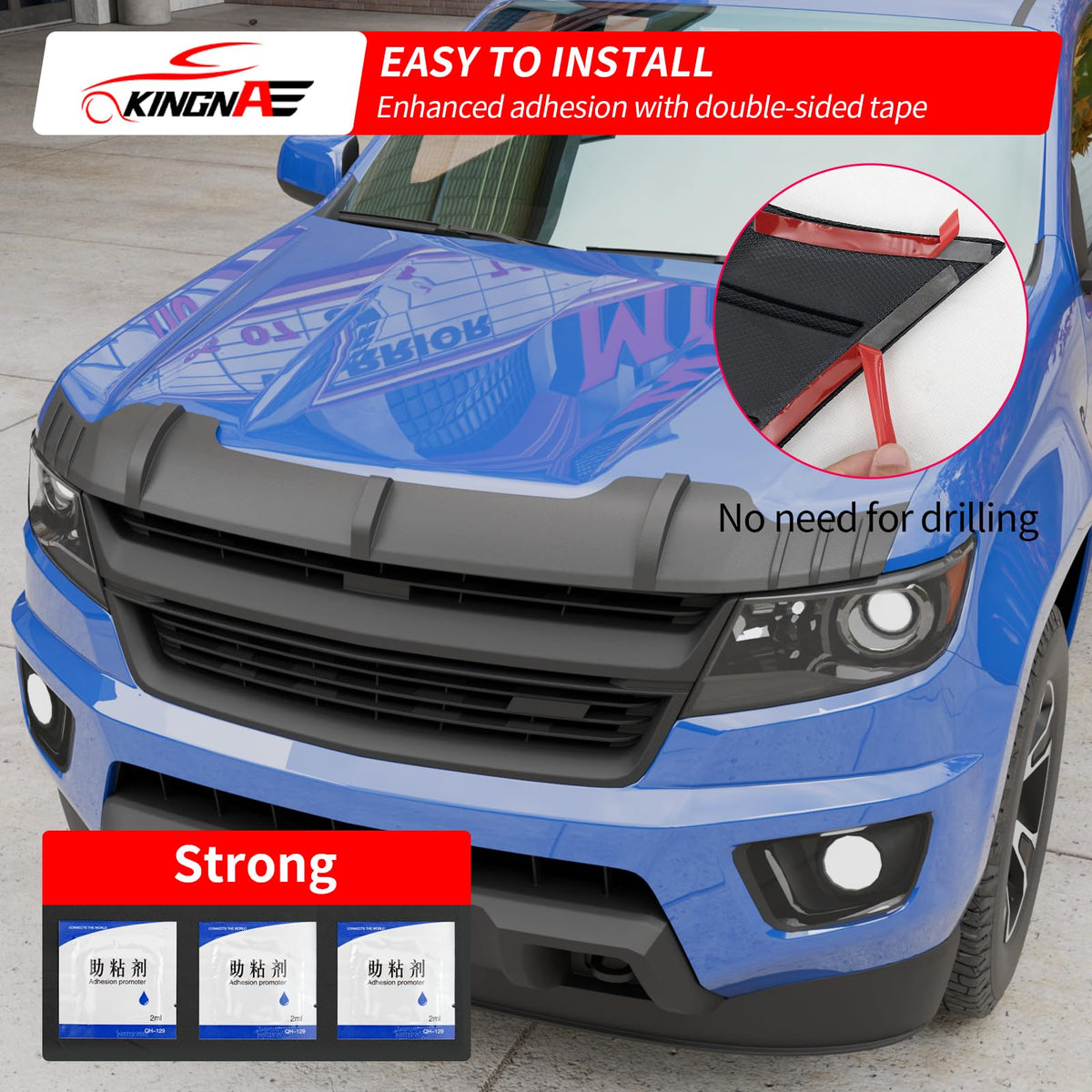 kingna adhesive tape and adhesion promoter kit, enables strong long-lasting bond
