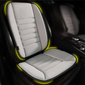 kingphenix front view of gray seat cushion showing ergonomic shape and instant comfort
