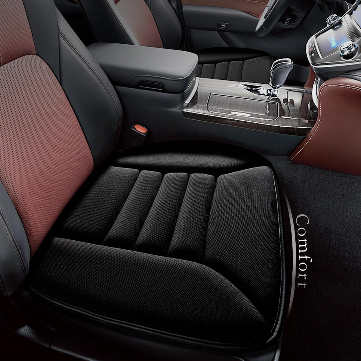 kingphenix front view of cushion showing ergonomic shape and seat protection benefit
