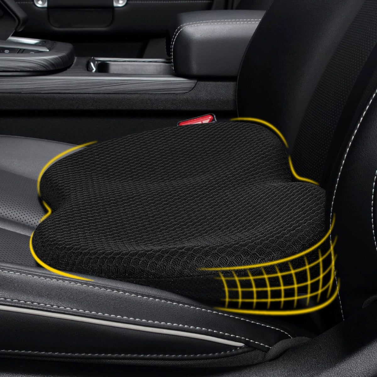 kingphenix front view of wedge cushion showing ergonomic shape and comfort