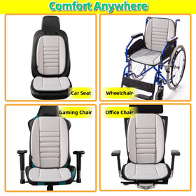 kingphenix installed in car driver seat demonstrating improved posture and comfort