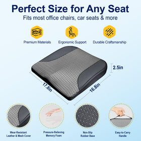 kingphenix installed in car seat illustrating improved driving posture