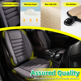 kingphenix breathable fabric texture close-up for cool, comfortable seating during long drives