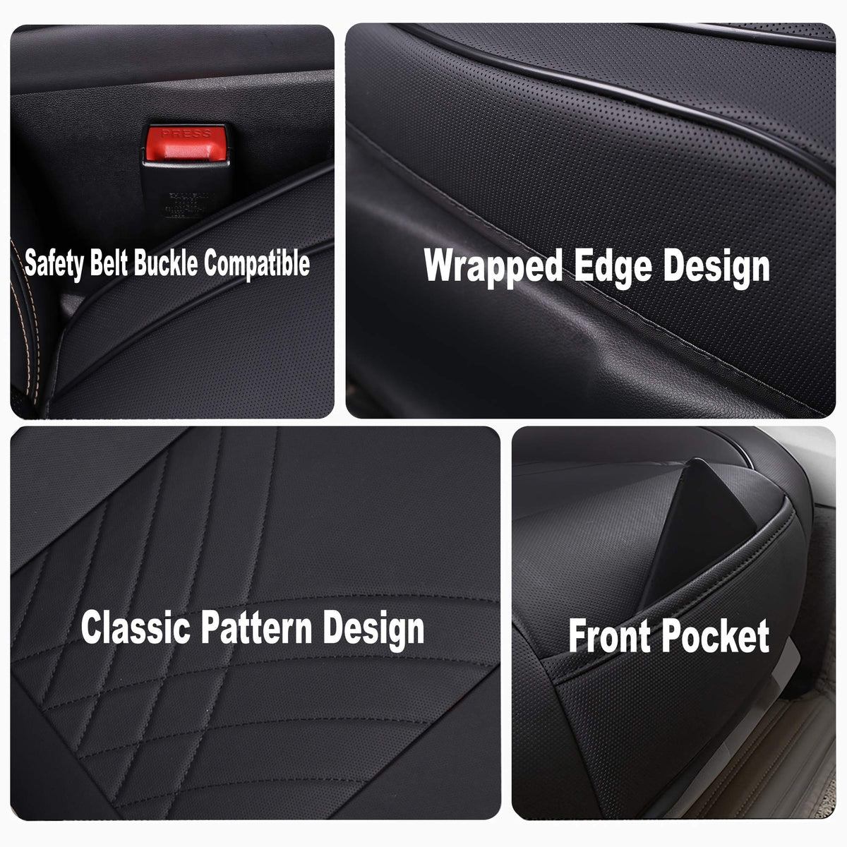 kingphenix top-down installed seat protector demonstrating secure fit