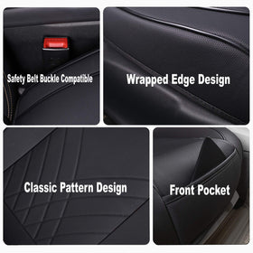 kingphenix top-down installed seat protector demonstrating secure fit
