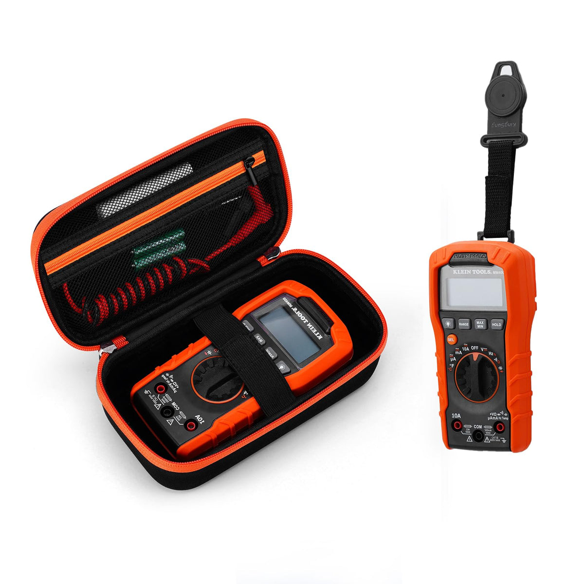 kingsung hard case front view showing durable shell and secure storage benefit