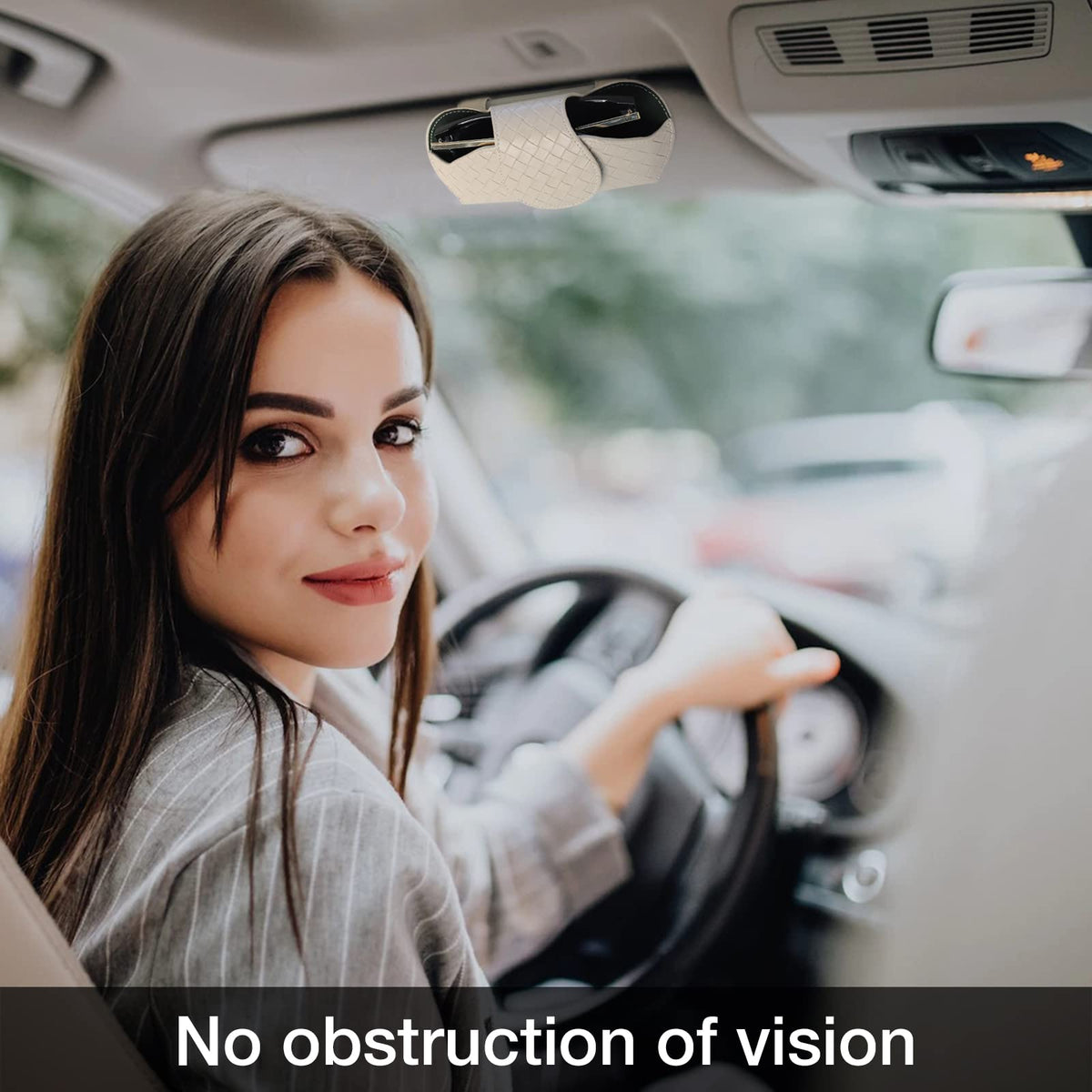 KINIVA holder clipped on car visor for quick access and safety