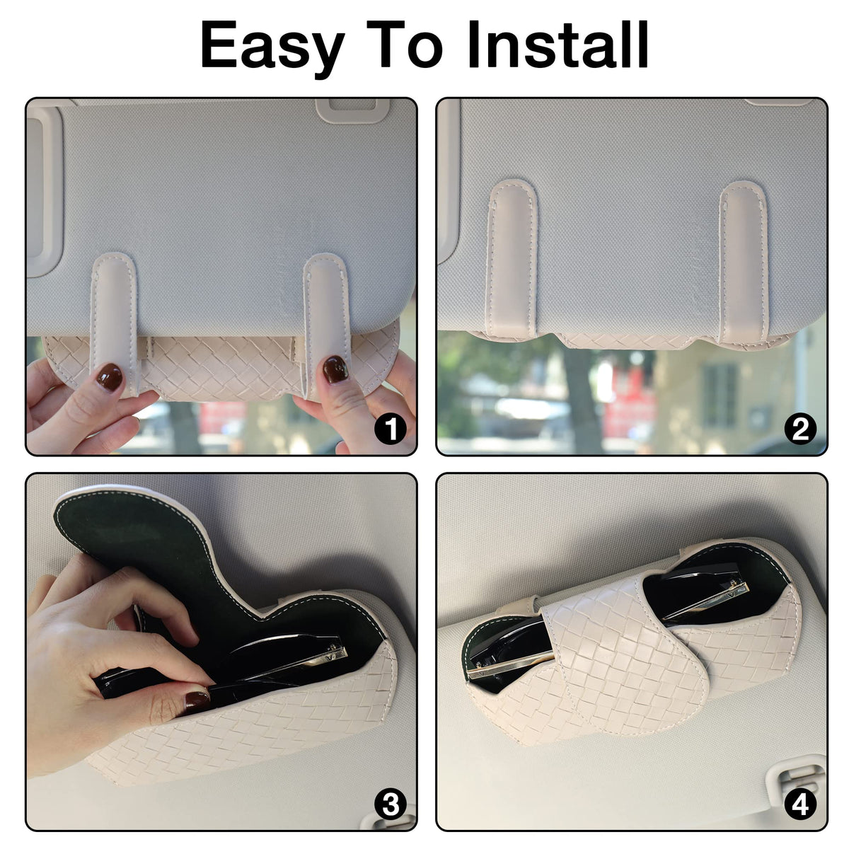 KINIVA large sunglasses inside holder demonstrating roomy fit