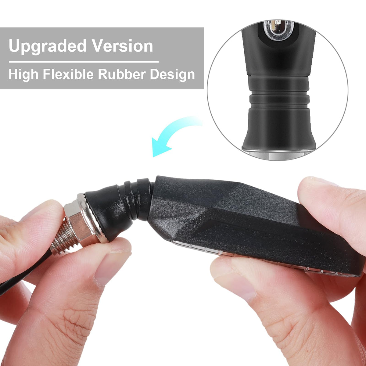 Kinstecks installed on motorcycle front demonstrating clearer daytime visibility benefit