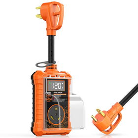 KIRFEIHT front view of surge protector showing durable housing and compact shape for protection