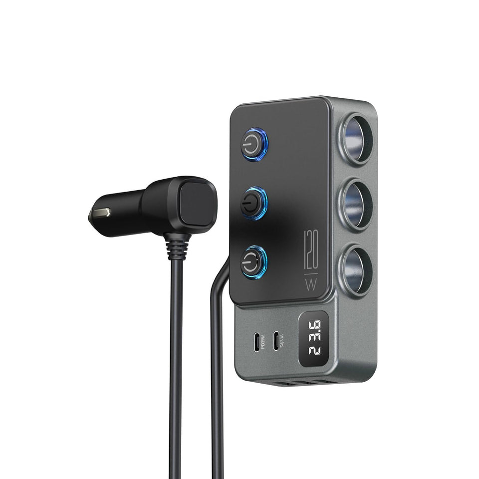 KirkasVue front view showing all ports and neat organization benefits