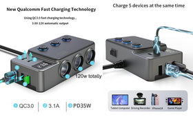 KirkasVue USB and Type-C ports detail enabling fast PD35W charging