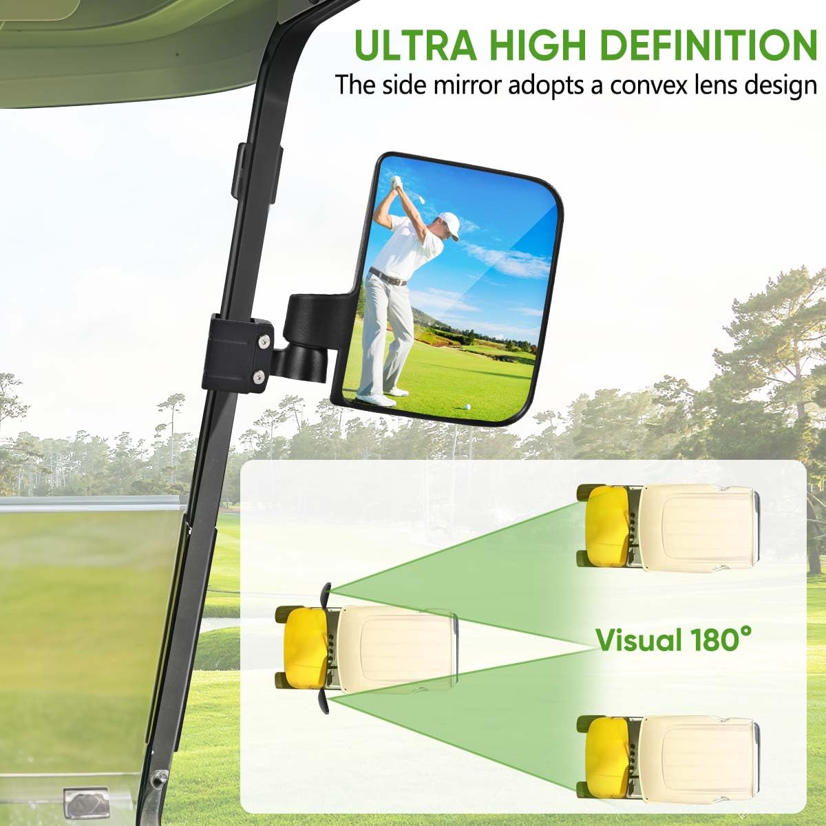 KISEER in-use on course action shot increasing rear awareness and safety