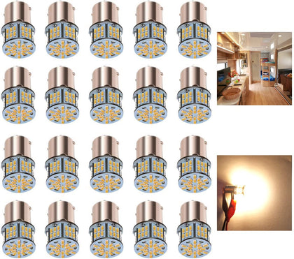 KISLED pack of 20 warm white bulbs showing size and quantity, improves cabin lighting