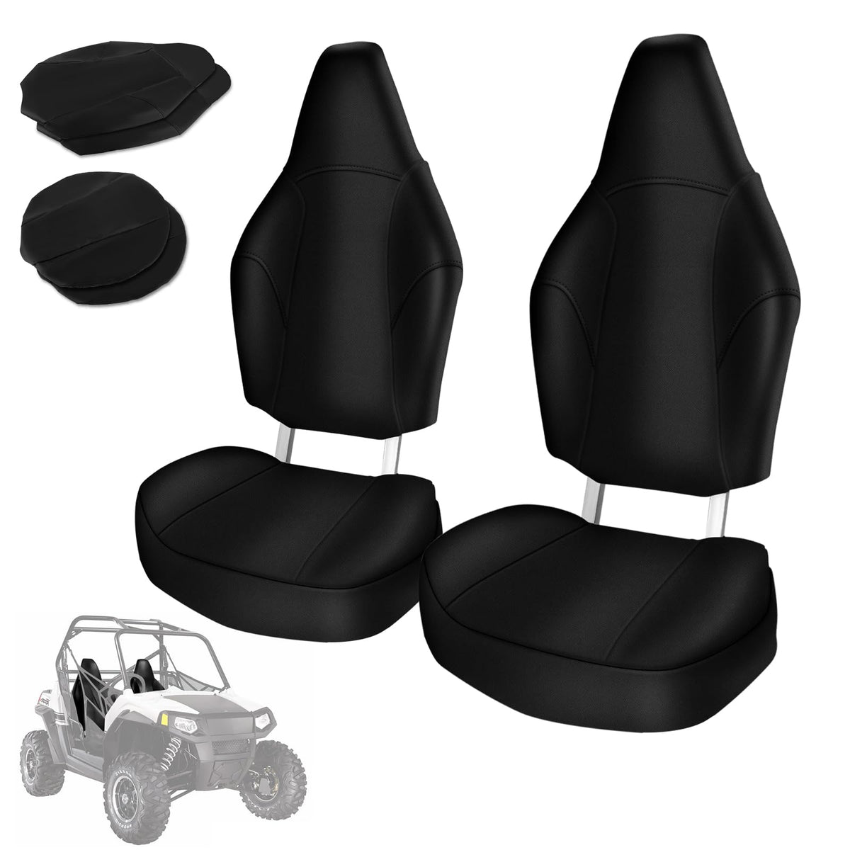 Kistrba front view of replacement seat cover showing clean fit and restored look