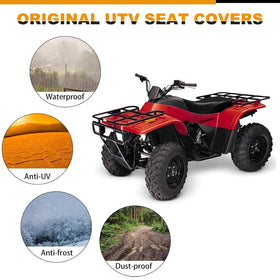Kistrba lifestyle shot of ATV with cover demonstrating improved look benefit