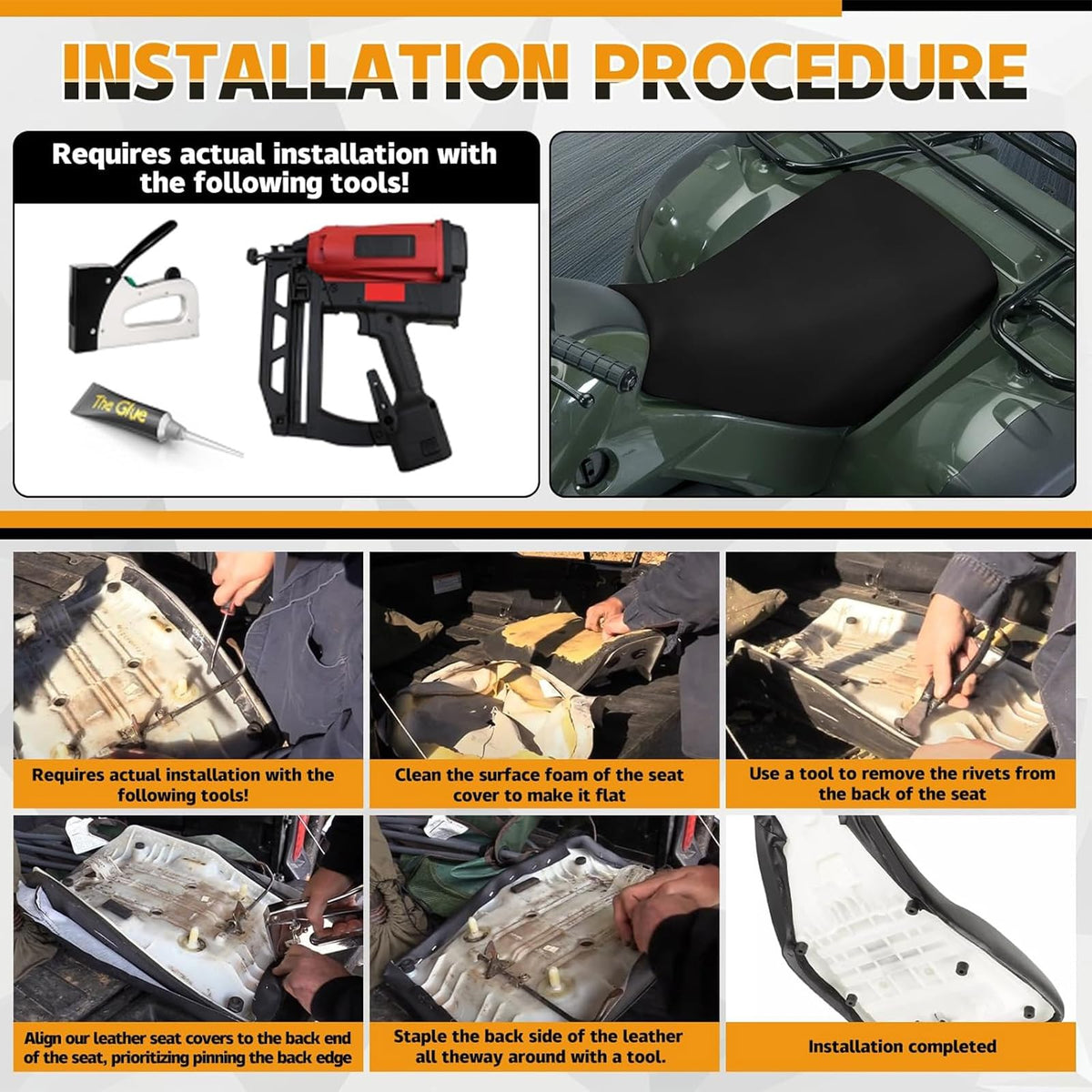 Kistrba seat cover installed on Kawasaki Bayou demonstrating secure fit and protection