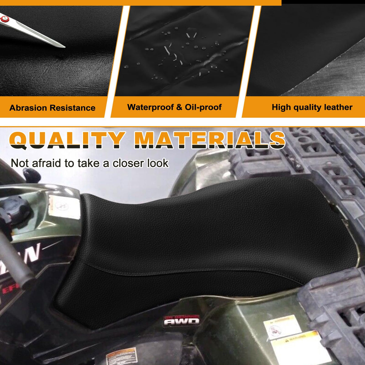 Kistrba leather texture and finish image showing weather-resistant surface