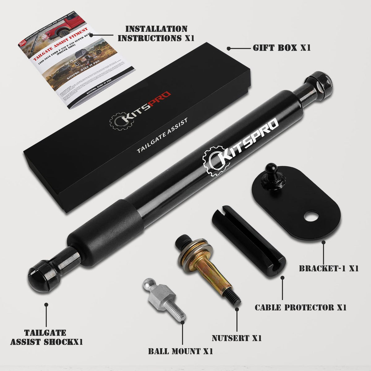 KitsPro product label highlighting corrosion-resistant finish for longevity