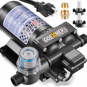 Kitvance pump front view showing compact housing and quick installation benefit