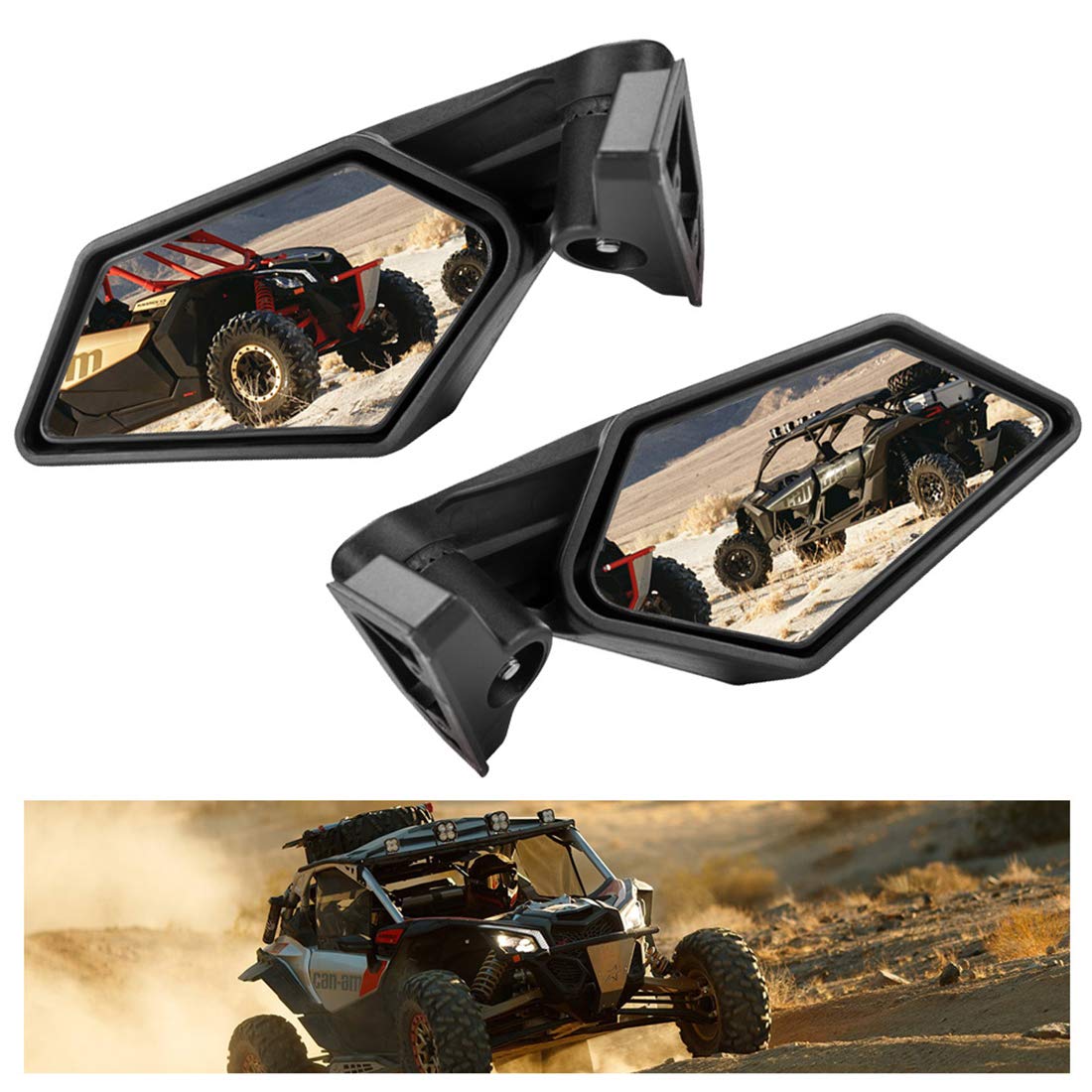 Kiwi Master front view installed on Maverick X3 showing improved rear visibility