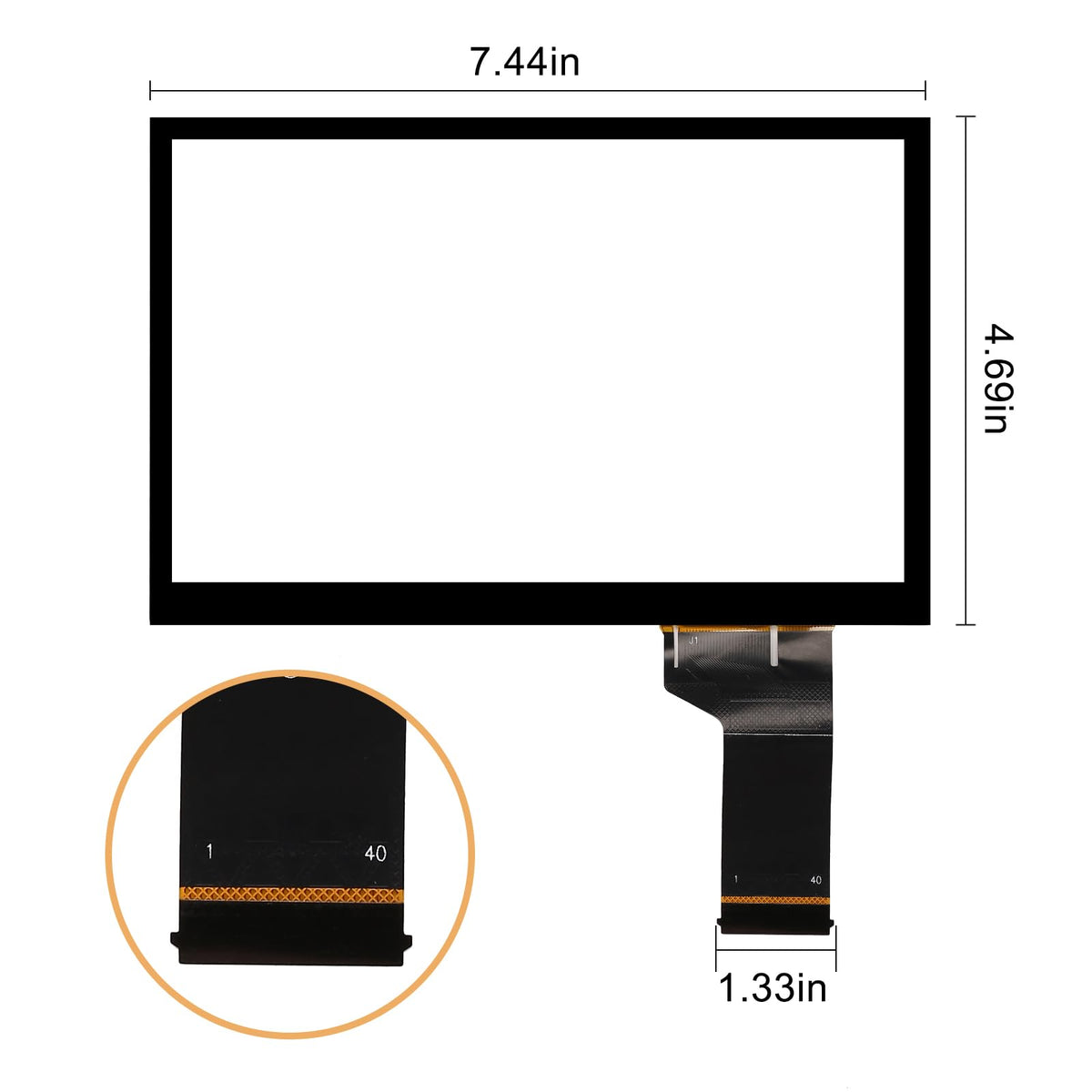 kixfwpy edge and connector detail highlighting 40-pin connection for reliable fit