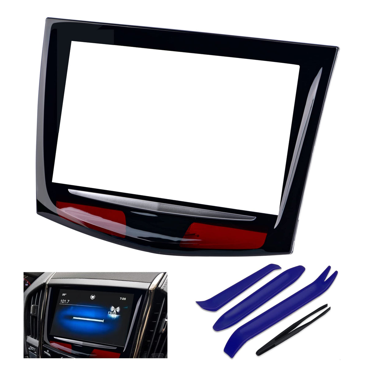 kixfwpy front panel assembly showing full replacement screen and clear edges, improves readability