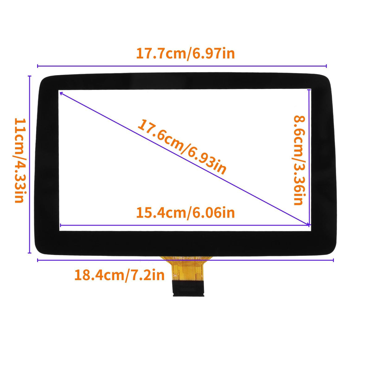 kixfwpy touchscreen held in hand showing size and fit, helping installers visualize scale