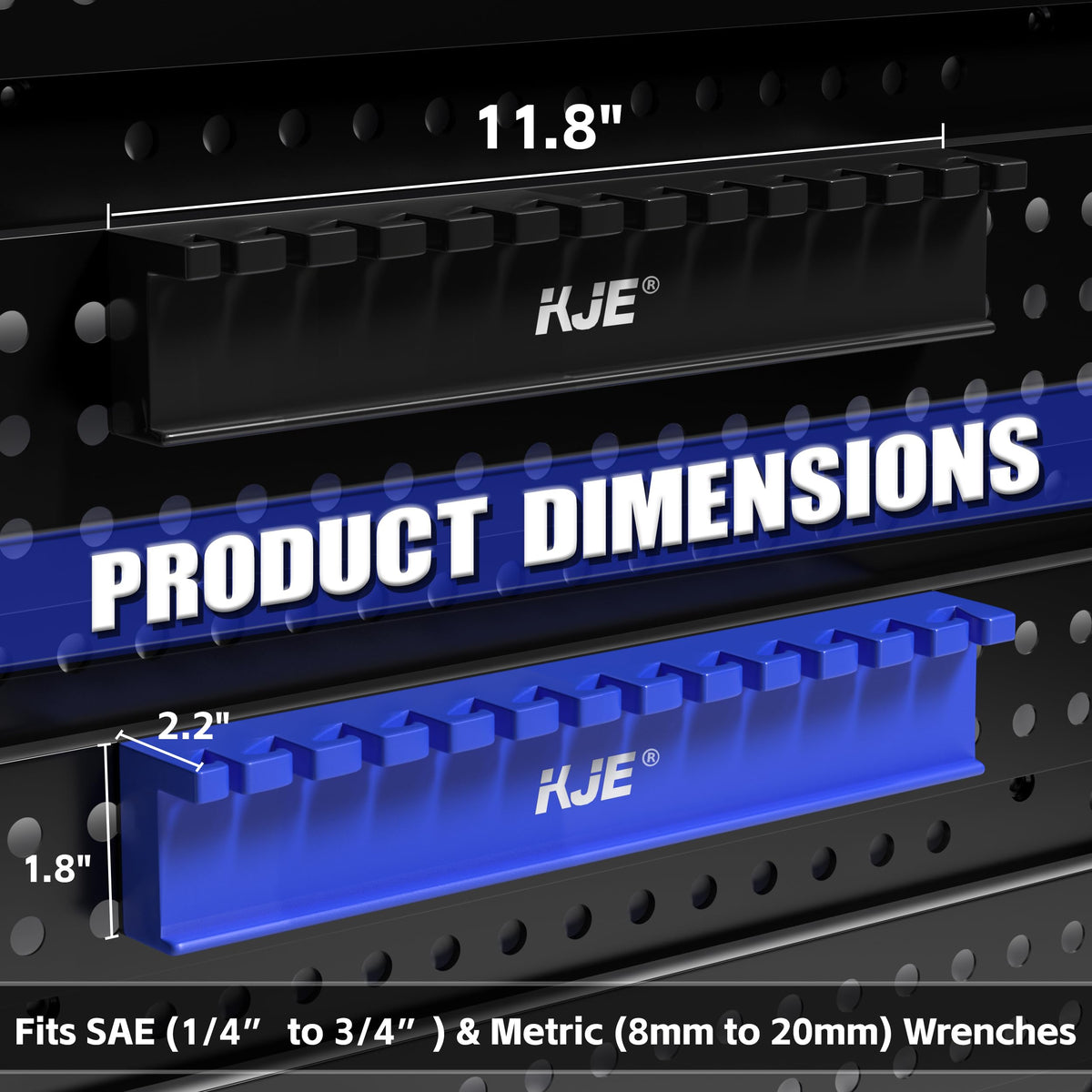 KJE close-up of magnetic strip showing strong hold and secure storage