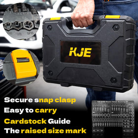 KJE die and tap color coding showing fast size recognition benefit