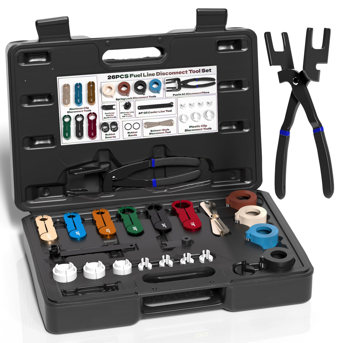 KJE front view of open case showing organized tools and quick access