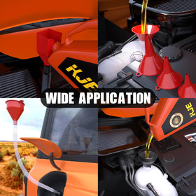 KJE funnel set on a workbench showing tools and practical workshop use