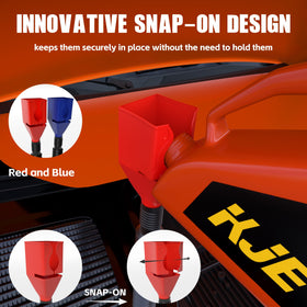 KJE nested funnels stored in a garage drawer to save space