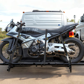 KJE soft loop protecting motorcycle frame to prevent scratches during transport