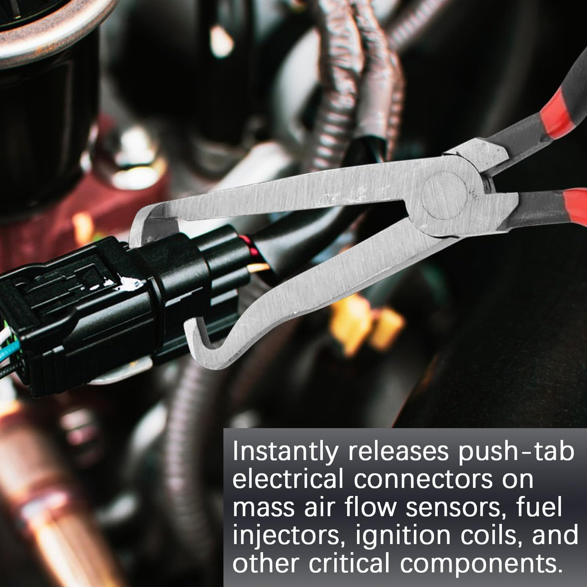 KJYIOY close-up of straight pliers jaws showing precise engagement for safe releases