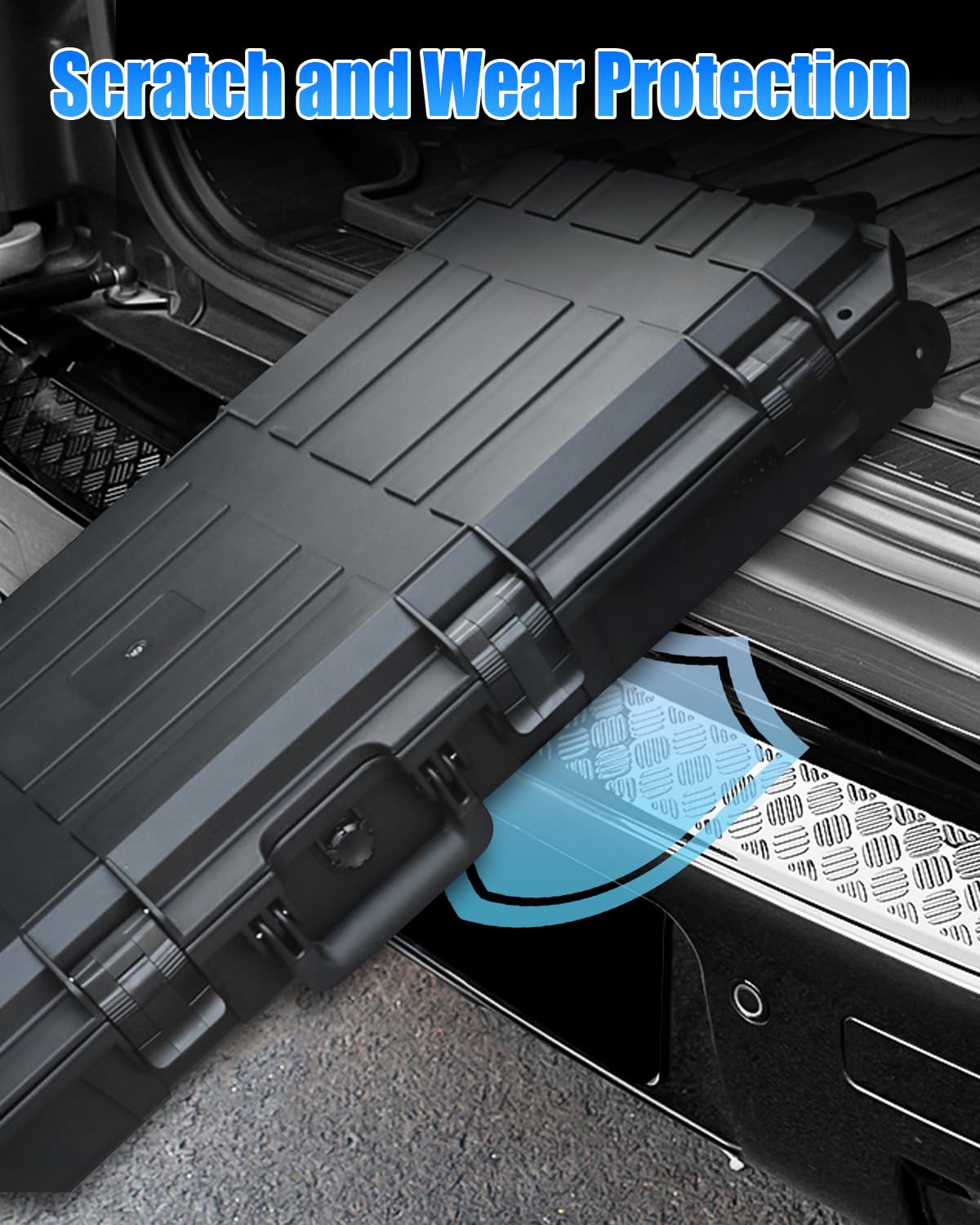 KKTR-CAR heavy-duty adhesive tape back detail illustrating tool-free installation benefit