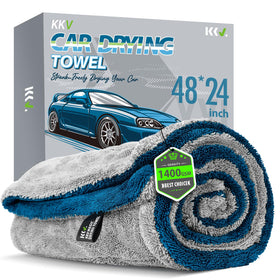 KKV folded towel front view showing large size and quick-dry benefit