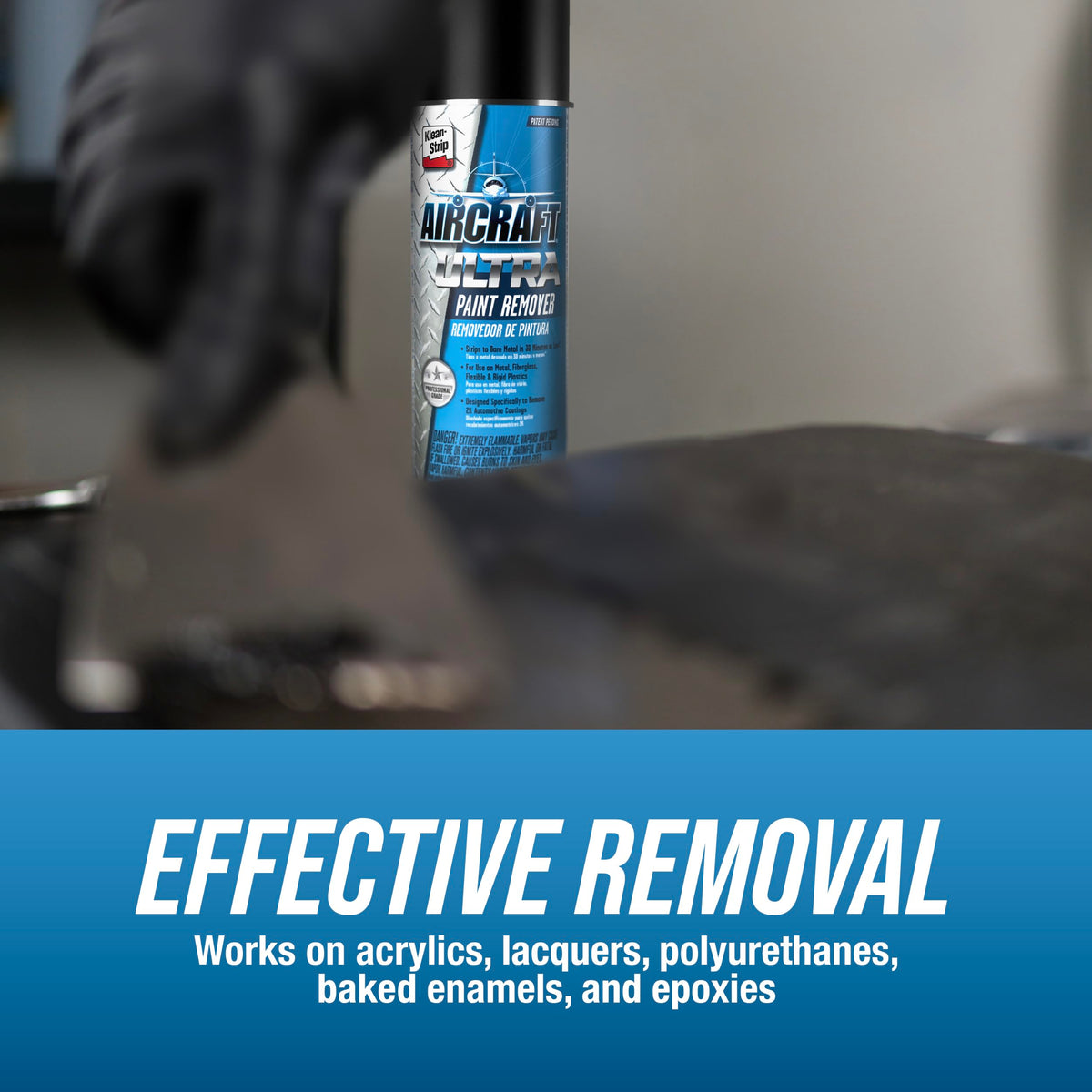 KLEAN-STRIP even surface coverage on metal panel for efficient stripping