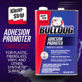 Klean-Strip Bulldog label close-up showing technical details and application instructions