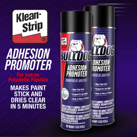 Klean-Strip Bulldog nozzle close-up highlighting even spray control benefit