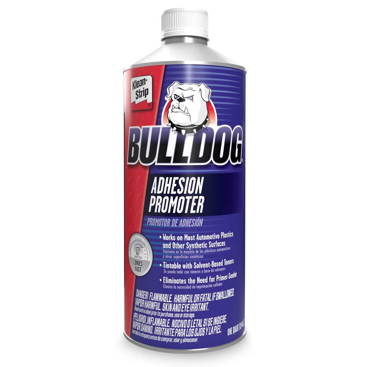 Klean-Strip Bulldog front quart bottle showing product and brand benefits