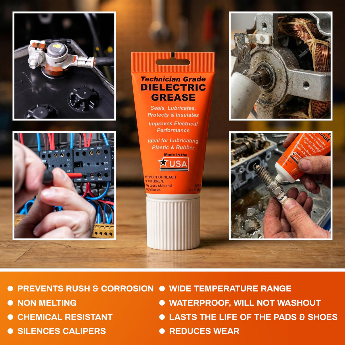 Klear Concepts being applied with a gloved hand to a connector, aiding quick maintenance