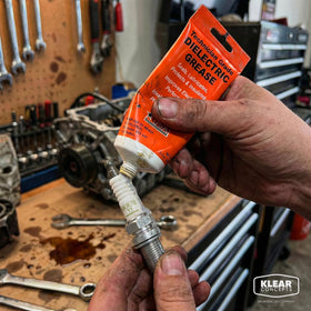 Klear Concepts label close-up displaying ingredients and technician-grade specifications clearly