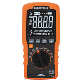 Klein Tools MM450 front view showing compact meter and controls for easy diagnostics