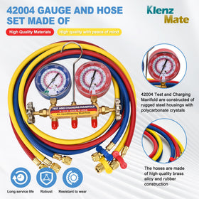 KlenzMate 42004 rubberized 60-inch hose detail showing brass-alloy fitting durability