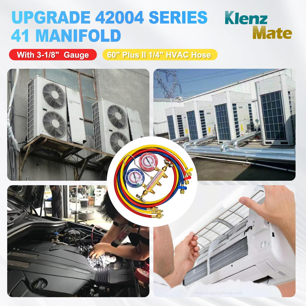 KlenzMate 42004 full kit layout with hoses and wrenches for fast on-site setup