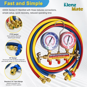 KlenzMate 42004 gauge scale and included dust plugs keeping system ports clean